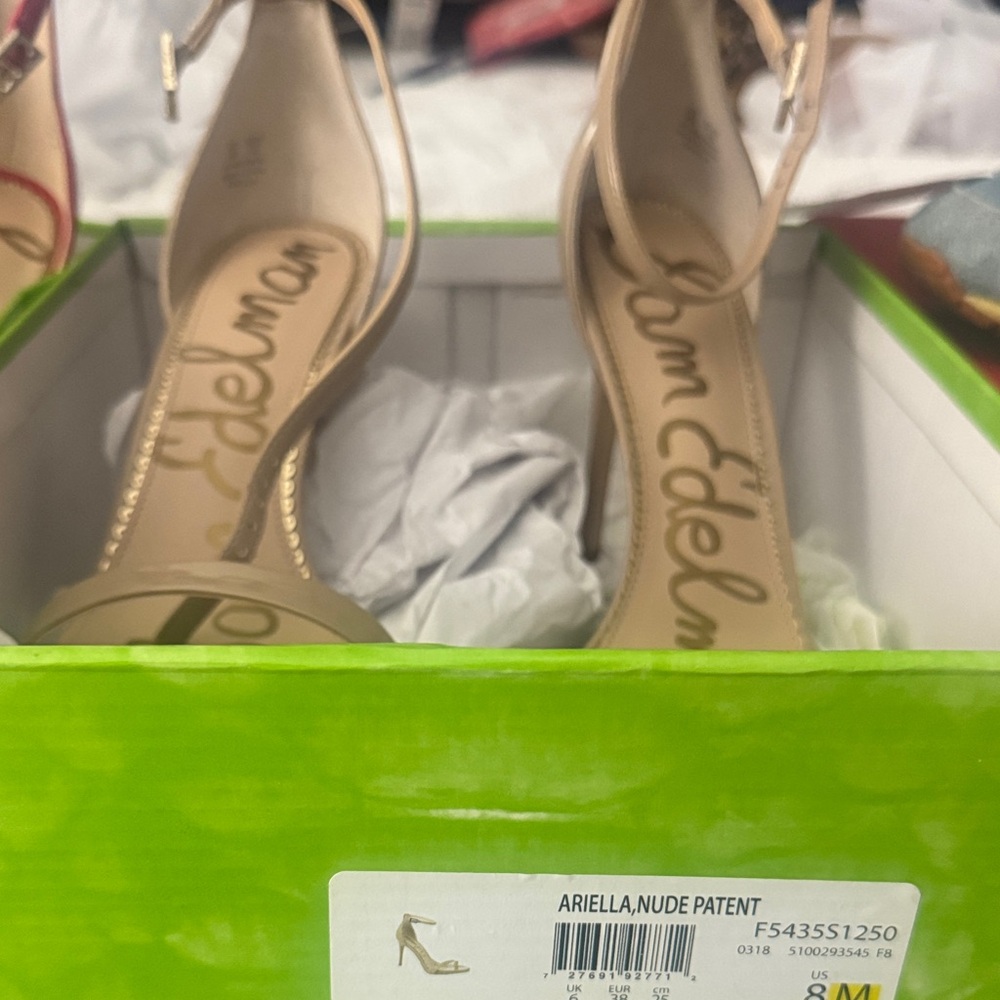 Sam Edelman Nude Patent Heels
